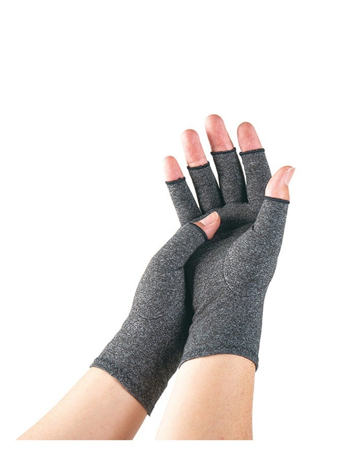 Arthritis Compression Gloves for Women & Men for Arthritis Hand Pain Relief, Half-Finger Cycling Gloves Compression Gloves(S) - Image 3