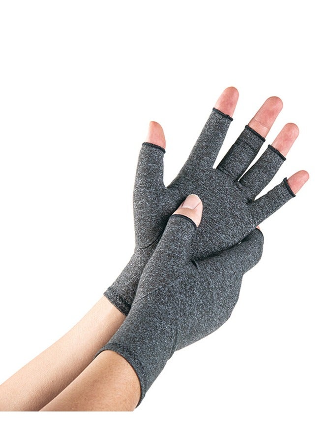 Arthritis Compression Gloves for Women & Men for Arthritis Hand Pain Relief, Half-Finger Cycling Gloves Compression Gloves(S) - Image 4