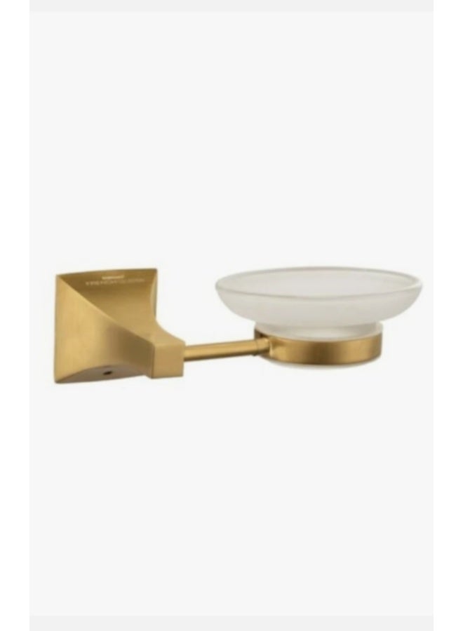 SOMANY GIZA Soap Dish – Brushed Gold | 23x8x23cm Premium Bathroom Accessory | Elegant Wall-Mounted Soap Holder
