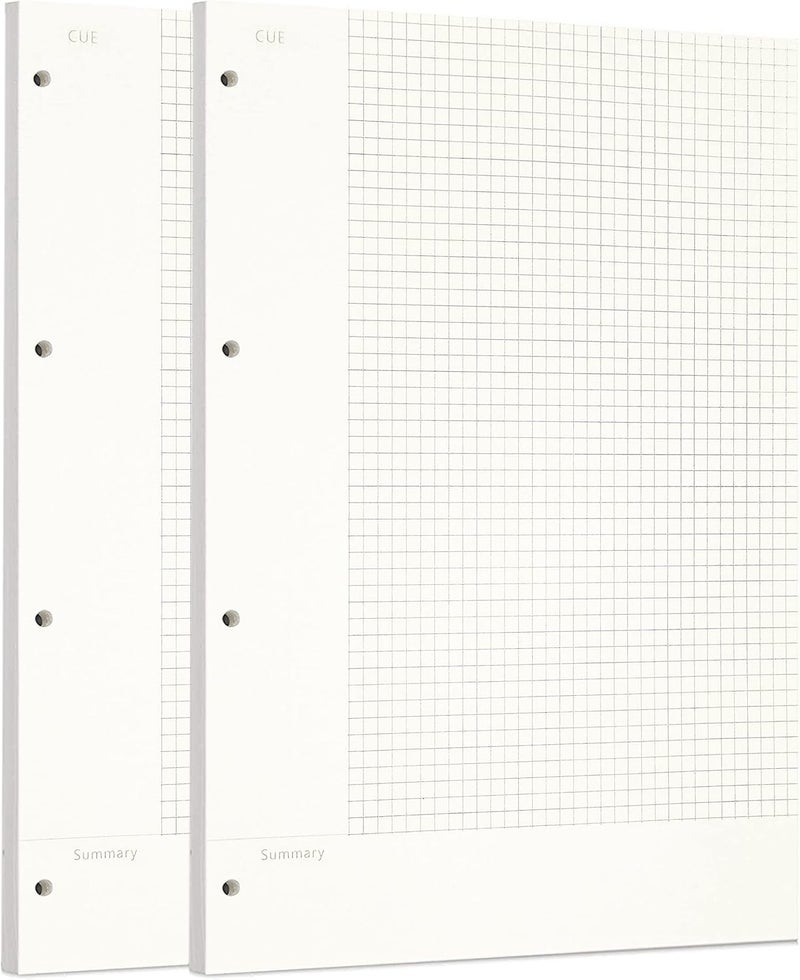 Zelten 2 Pack A4 90 Sheets/180 Pages Connell Loose Leaf Punched Paper Refills Paper for 4 Hole Binder Personal Organizer Diary Notebook Refillable Planner - Image 1