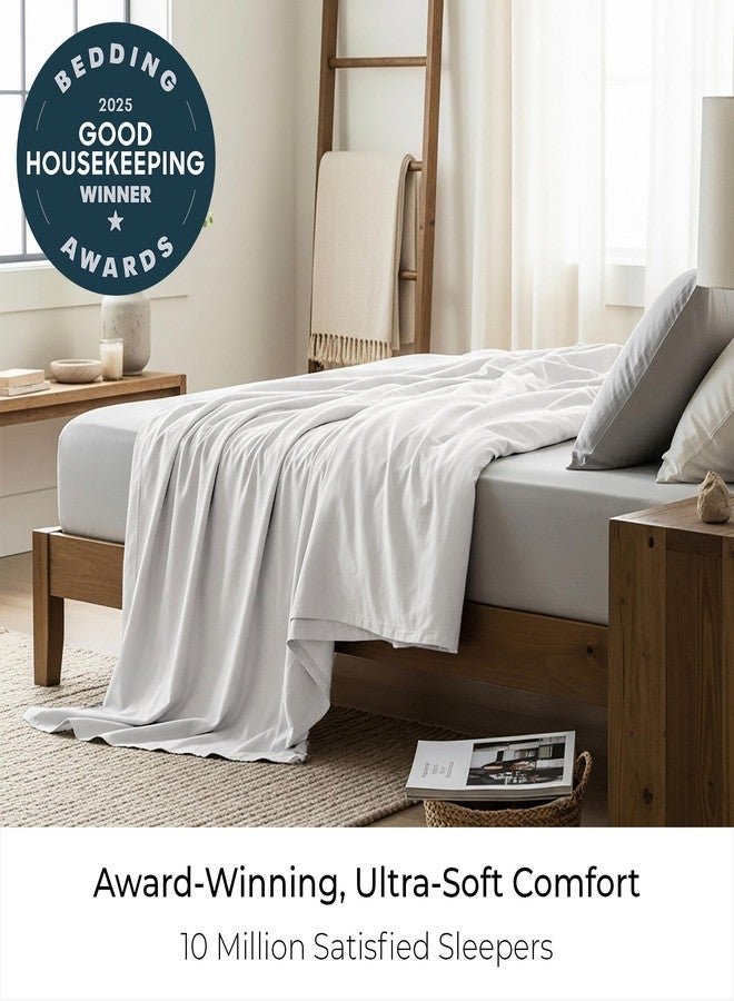 Mellanni California King Size Flat Sheet - Iconic Collection Bedding - Hotel Luxury, Extra Soft, Cooling - Wrinkle, Fade, Stain Resistant - 1 Flat Sheet Only (Cal King, White) - Image 3