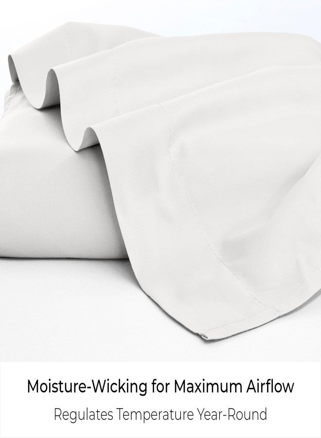 Mellanni California King Size Flat Sheet - Iconic Collection Bedding - Hotel Luxury, Extra Soft, Cooling - Wrinkle, Fade, Stain Resistant - 1 Flat Sheet Only (Cal King, White) - Image 4