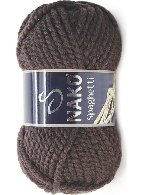 Nako Spaghetti 4987 5 Pieces Winter Yarn Woolen Bitter Coffee