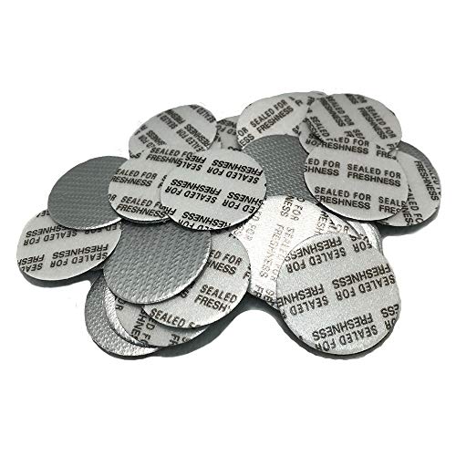 FRAGFRE PKnGO Pressure Sensitive Foil Seal 24 mm (50 PCS) – PS Safety Seals for Freshness and Leak Prevention – Made in USA for Food Medicine and Cosmetic Packaging – All Foil No Foam - No Equipment Needed - Image 1