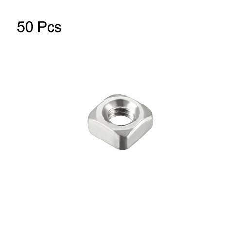uxcell M4 Square Nuts, 304 Stainless Steel Metric Coarse Thread Assortment Kit, 50 Pcs - Image 3
