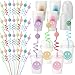 Yaomiao Smile Face Sipper Cups with Straws and Lids 12 oz Clear Plastic Cups Happy Face Party Cups with Dome Lids Happy Party Favors for Kids Tea Coffee Smoothie Cold Drinks32 Pack - Image 4