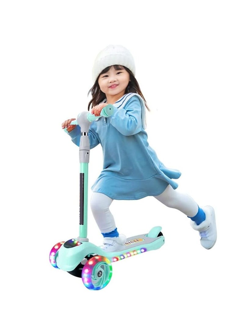 Cool Baby سكوتر سوبر فاشون كيك بثلاث عجلات داخلي وخارجي مع ارتفاع قابل للتعديل وموسيقى إضاءة LED  - Image 1