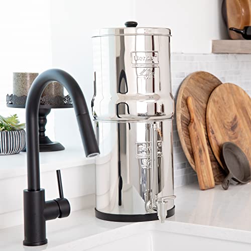 Berkey Big Berkey Gravity-Fed Water Filter System with 2 Black Berkey Elements Plus Deluxe 7" Stainless Steel Water View Spigot - Image 2