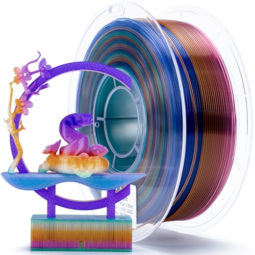 ZIRO Fast Color Changing PLA, Transluent Multicolor Filament 1.75mm, 3D Printing Material, 1kg Spool, Dimensional Accuracy +/-0.03mm, Fit Most 3D Printers, Crystal Prism - Image 1