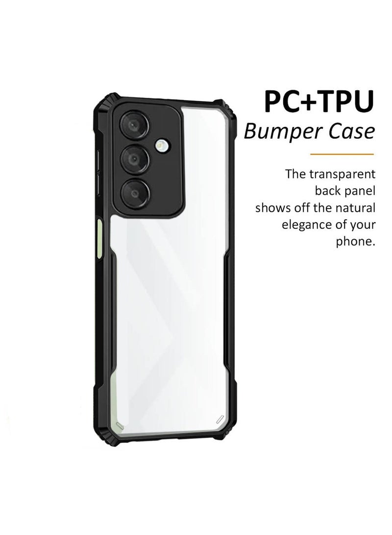 دبليو تيك سامسونج جالاكسي A15 4G / 5G 2023 هجين TPU سيليكون مع مصدات درع مرتفعة غطاء نحيف - أسود - Image 2