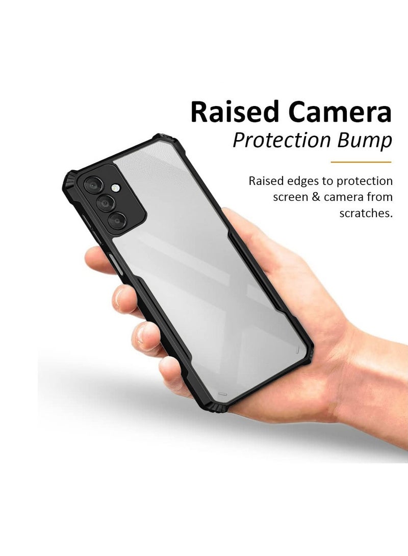 دبليو تيك سامسونج جالاكسي A15 4G / 5G 2023 هجين TPU سيليكون مع مصدات درع مرتفعة غطاء نحيف - أسود - Image 3