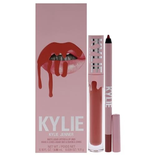 Kylie Matte Lip Kit 505 Autumn by Kylie Cosmetics for Women 2 Pc 010 oz Matte Liquid Lipstick 003 oz Lip Liner - Image 1