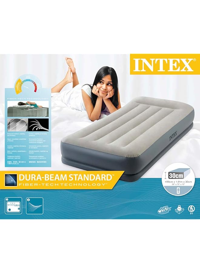INTEX Pillow Rest Mid Rise Twin Airbed 99x191x30cm 64116ND - Image 2