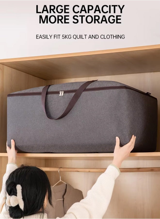 1/2/3 عبوات تنظيم الحقائب مع سحابات ومقابض حقيبة تخزين، حقيبة تخزين الملابس موفرة للمساحة، حقائب متحركة قابلة للطي للسفر والانتقال إلى المنزل، بيج، رمادي - Image 5