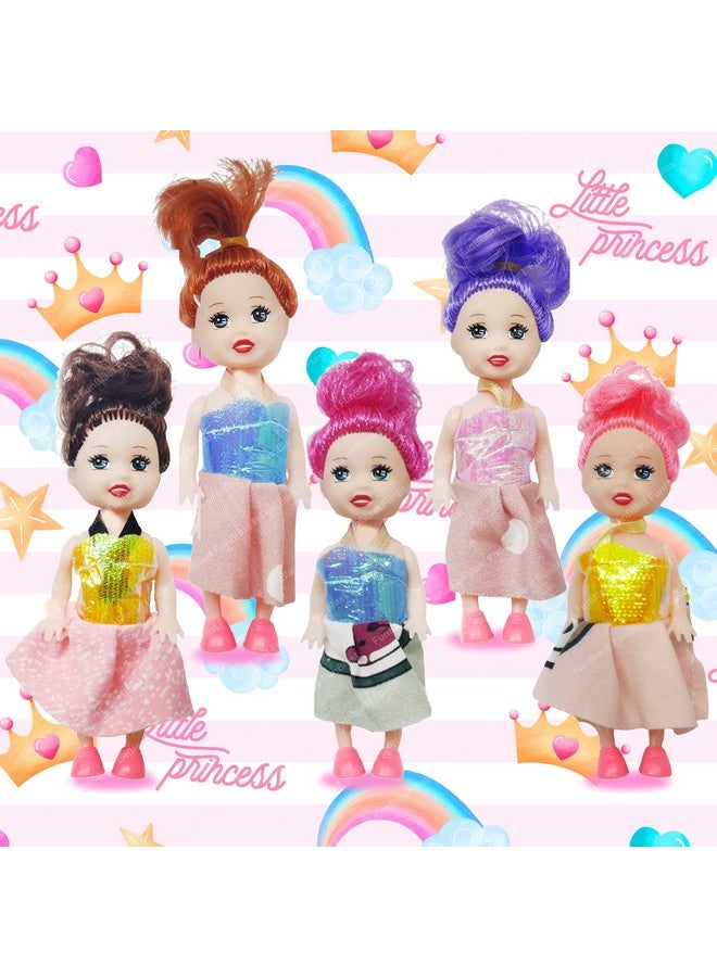 FunBlast Doll Toys for Kids, (Pack of 5 Pcs)- Small Doll for Girls- 10 CM Cute Realistic Dolls for Girls, Dolls for 3+ Years Girls (5Pcs, Multicolor) - Image 5