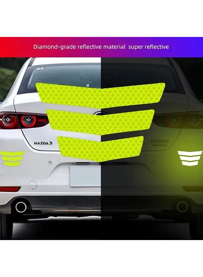 Reflective Warning Trapezoidal Arrow Sticker Tape For Motorcycle Mudguard White Red Yellow Blue Green - Image 3