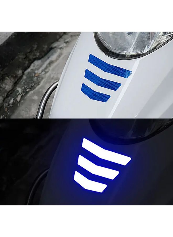 Reflective Warning Trapezoidal Arrow Sticker Tape For Motorcycle Mudguard White Red Yellow Blue Green - Image 5
