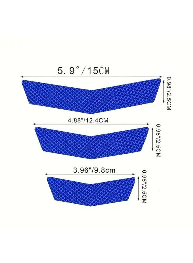 Reflective Warning Trapezoidal Arrow Sticker Tape For Motorcycle Mudguard White Red Yellow Blue Green - Image 2