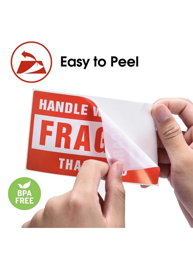 باسيفيك ميلر ملصقات هشة للشحن بمقبض 3 بوصة × 5 بوصة بعناية ملصقات هشة ملصقات شحن إجمالي 100 ملصق لكل لفة - Image 4
