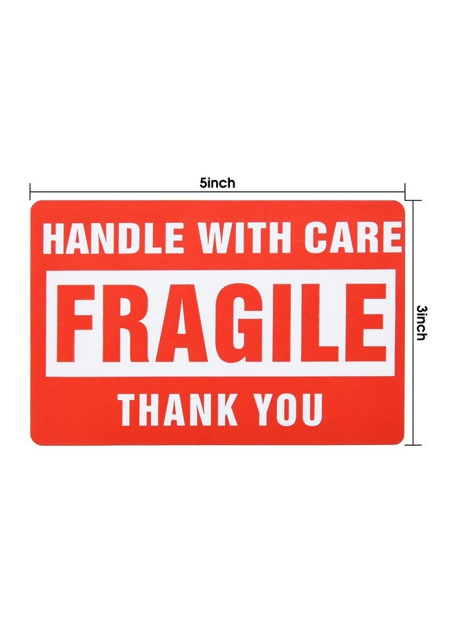 باسيفيك ميلر ملصقات هشة للشحن بمقبض 3 بوصة × 5 بوصة بعناية ملصقات هشة ملصقات شحن إجمالي 100 ملصق لكل لفة - Image 2