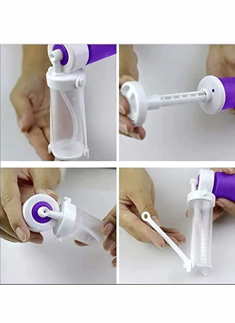 Jeyang Manual Airbrush for Cakes Glitter Decorating Tools DIY Baking Cake Airbrush Pump Colouring Spray Gun Kitchen Cake Decorating Kit for Cupcakes Cookies and Desserts Multicolour - Image 2