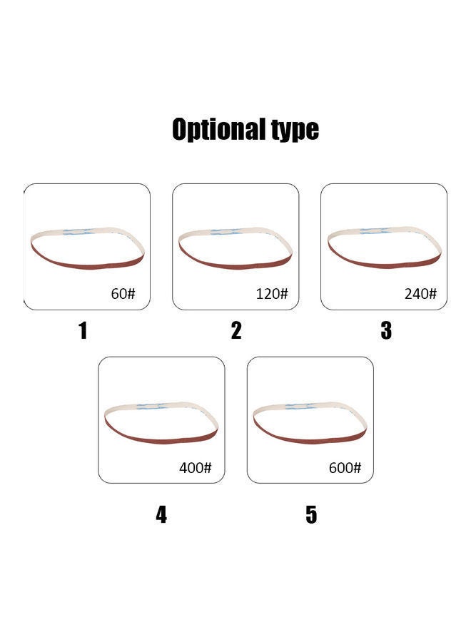 نيبمينينت طقم أحزمة صنفرة مكون من 10 قطع بني - Image 2