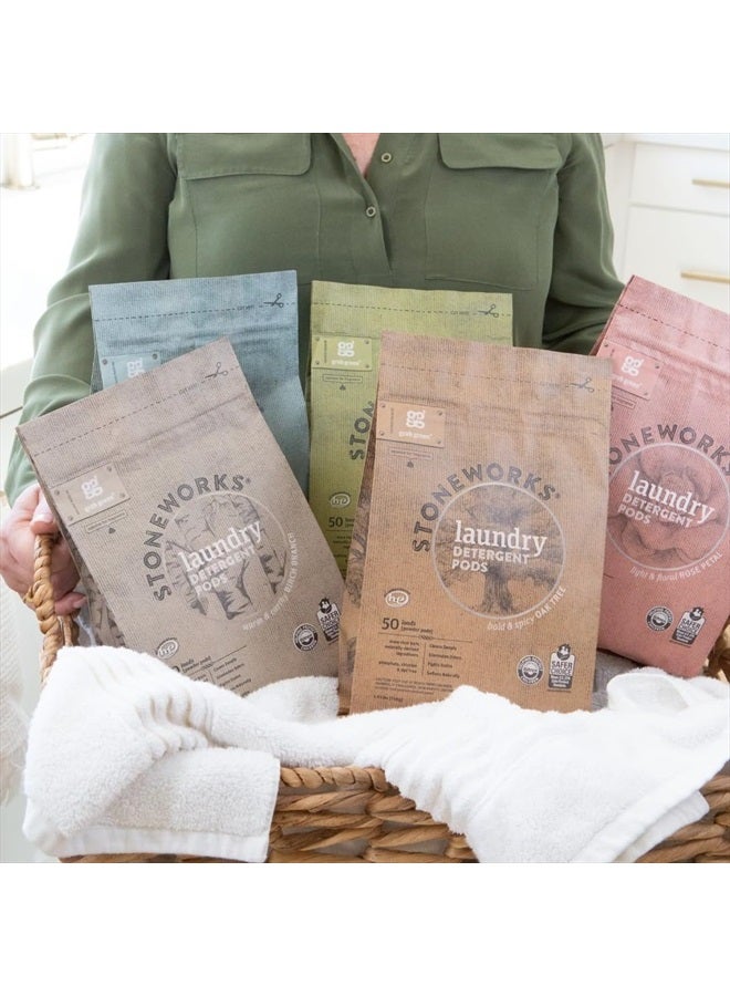 Grab Green Stoneworks Natural Laundry Detergent Powder Pods, Oak Tree, 50 loads - Image 5