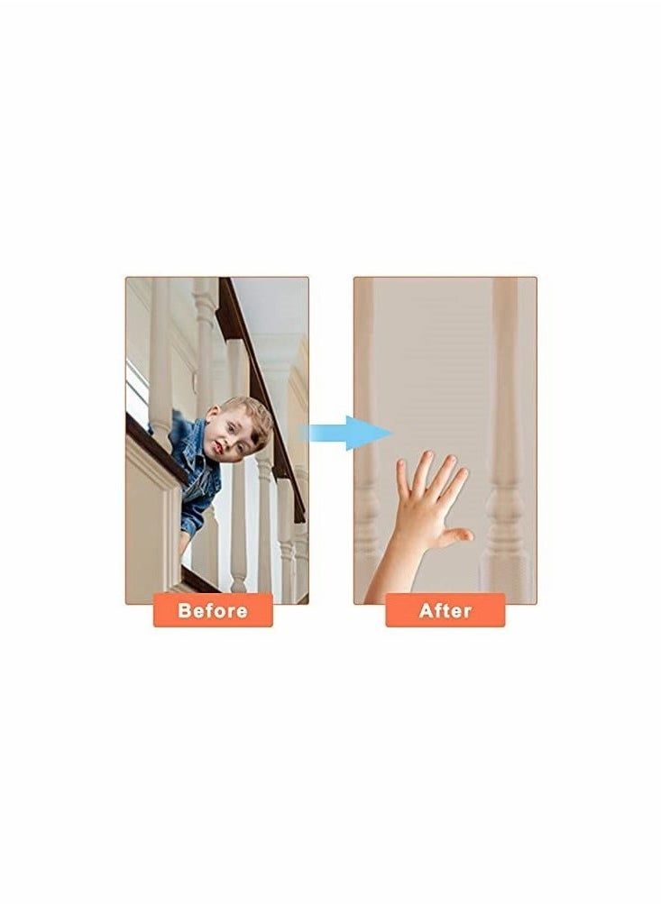 شبكة أمان للأطفال/الحيوانات الأليفة، حواجز درابزين متينة لسلامة الأطفال - Image 2