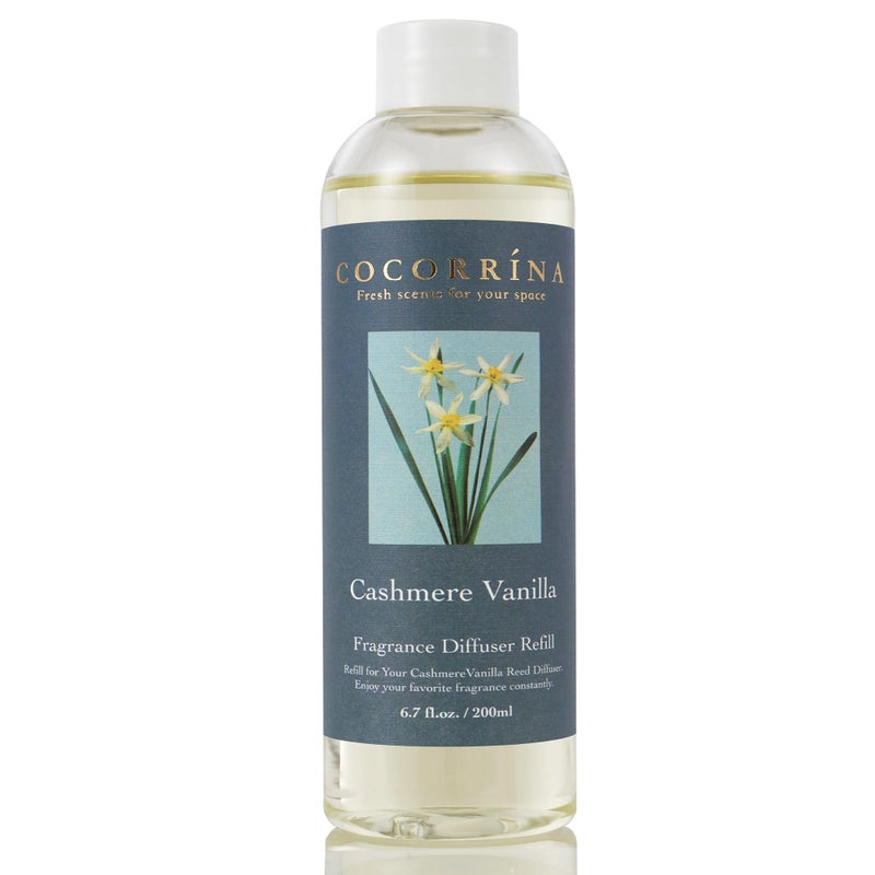 COCORRÃNA CocorrÃ­na Reed Diffuser Refill - Cashmere Vanilla 6.7 oz. Scented Oil for Reed Diffuser Home Fragrance for Bedroom, Bathroom Home Decor - Image 1
