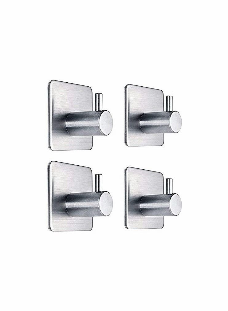 Adhesive Hooks Heavy Duty Wall Hooks Waterproof Stainless Steel Hooks - Image 1