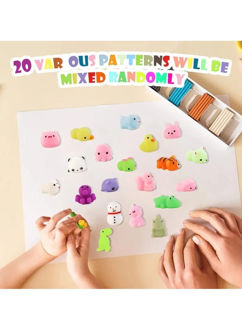 Eotia 20PCS Kawaii Mochi Squishy Toys – Cute Mini Animal Stress Relief Toys for Kids u0026 Adults | Cat u0026 Unicorn Squeeze Toys for Party Favors, Goodie Bags u0026 Sensory Fun - Image 3