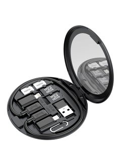 ELTRAZONE ELTRAZONE Mini Mirror SD CF Card Reader 11 in 1 TF Memory Card Adapter Camera Card Reader Digital Beauty Gadget Storage case USB C Type Charging and Data Transfer case 