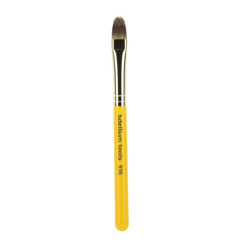 Bdellium Tools Professional Makeup Brush - 936 Concealer - Short Wooden Handle for Convenient Travel, For Blending Concealer (Yellow, 1pc) - Image 1