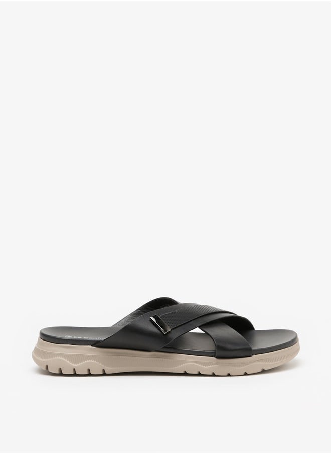 Le Confort Men Cross Strap Slip-On Sandals  - Image 2