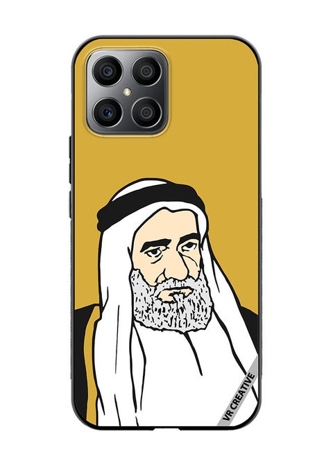 Protective Case Cover For Honor X8 Sheikh Mohammed Bin Hamad Al Sharqi Design Multicolour