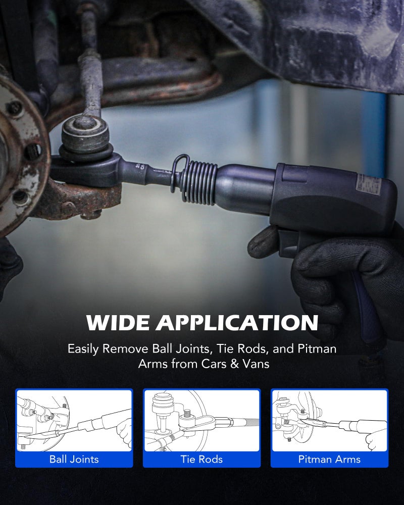Orion Motor Tech مجموعة أدوات شوكة الخيار من أوريون موتور تكنولوجي، 5 قطع لفصل كرات المفاصل، أداة إزالة قضيب التوجيه الثقيلة للسيارات والفانات والشاحنات الخفيفة، مزيل كرات المفاصل لإزالة ذراع بيتمان - Image 2