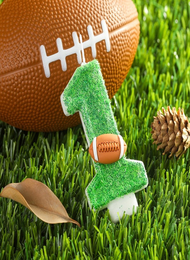 PHD CAKE 2.76 Inch Number 1 Football Birthday Candles, Football Themed Number Candles, Party Celebration - Image 2