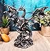 Ebros Gift Ebros Draco Fantasy Gothic Dragon with Blue Orb Statue 8" Tall Land of The Dragons Home Decor Dragon Beast - Image 2