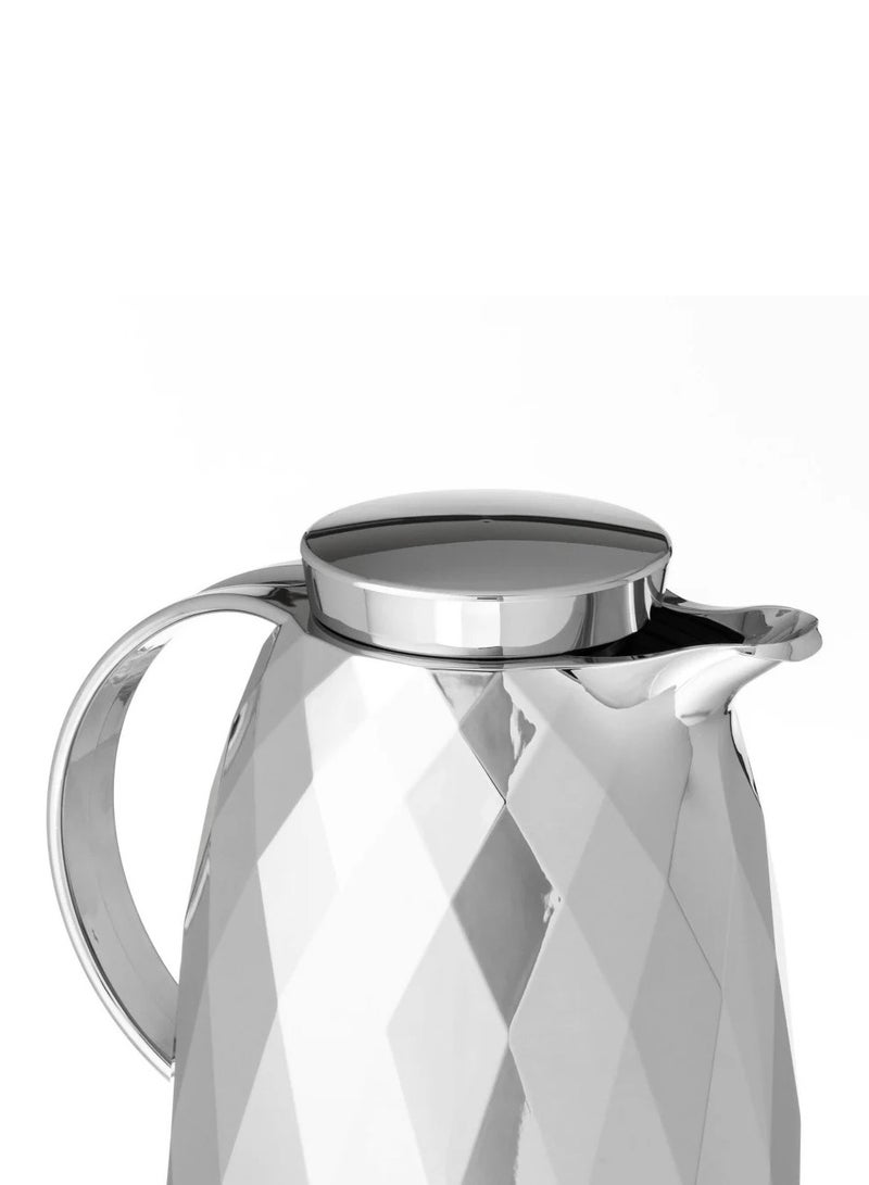 EMSA German Thermos Oberg Diamond Chrome Wavy Luxury Design 1 Liter Capacity - Image 3