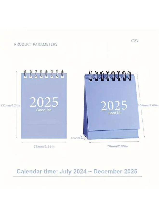 تقويم مكتبي 2025 باللون الأخضر الداكن، نسخة إنجليزية، بتصميم بسيط ومحمول، مستلزمات للمكتب والمدرسة - Image 3