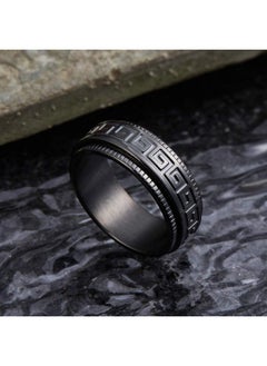 8Mm Black Spinner Stainless Steel Ring Fidget Ring Anxiety Ring For Men Greek Key Pattern - pzsku/Z9DD4CECDA89959043FE5Z/45/_/1735214545/1a4fdfb8-c579-460c-a879-28b70b6dd40e