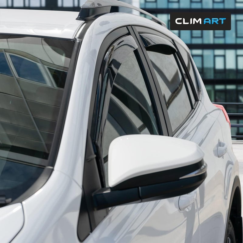 CLIM ART حراس المطر في القناة من CLIM ART لتويوتا RAV4 2013-2018 - مجموعة مكونة من 4 قطع - Image 2