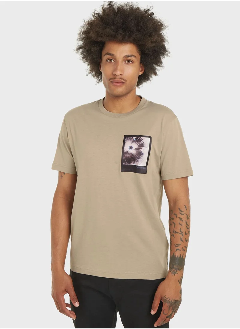 CALVIN KLEIN Graphic Crew Neck T-Shirt