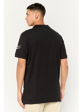 Plein Sport Men Sportswear Fit Short Sleeve Outdoor Polo, Black  - Image 4