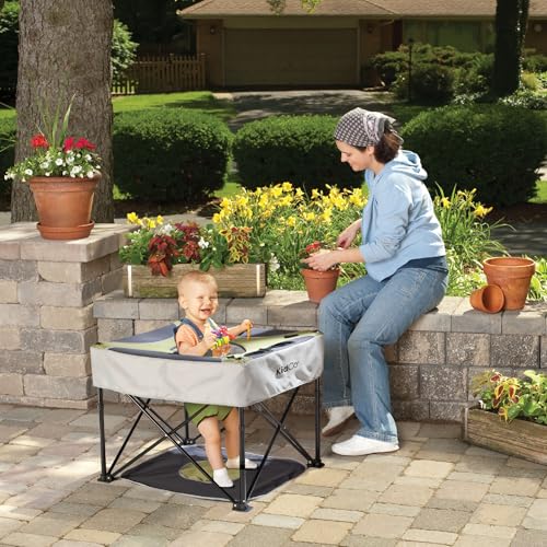 KidCo - GoPod Adjustable Height Travel Activity Seat with Floor Mat, Portable Baby Chair, Baby Activity Center (Pistachio) - Image 5
