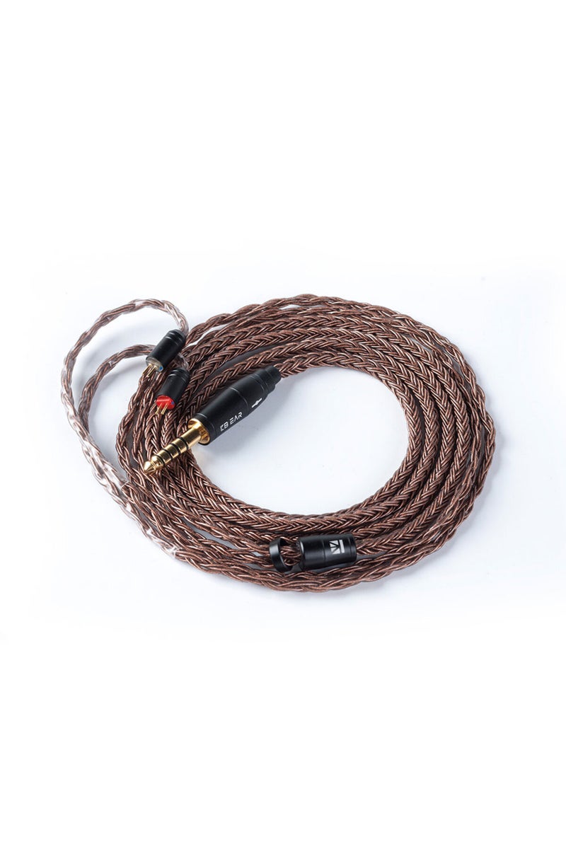 2PIN4.4 KBEAR 16 Core Pure Copper Wired Earphone Cable 2PIN/MMCX/QDC Earbuds Connector Use For KZ ED