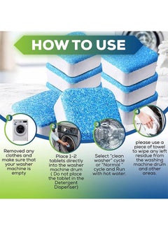 oradess Washing Machine Cleaner Tablets Descaler Solid Deep Cleaning Deodorizer For All Washer Machines HE Front Loader Top Load Clean Inside Drum and Laundry Tub Seal  - Image 4
