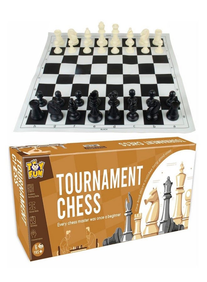 SARTHAM Chess Tournament Set | 17'' X 17'' (Inches) - for Professional Chess Players - Black and White, Adult - Image 1