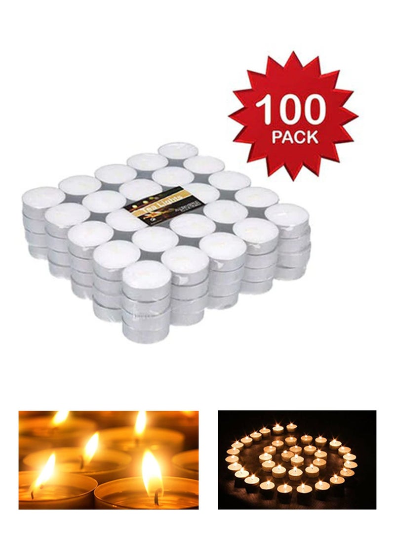 Marrkhor 100-Piece Tea Light Candle Set - Image 1