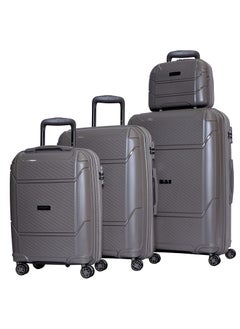 ROWER Travelling Suitcase Hard Shell Lightweight Luggage-Hard Sided with Spinner Wheels & 3 Digit Number Lock-Set of 3 Trolley Bags and 1 cosmetic bag (20/24/28/14 Inches)  - Image 1